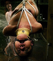 women in peril water bondage bdsm wet shibari